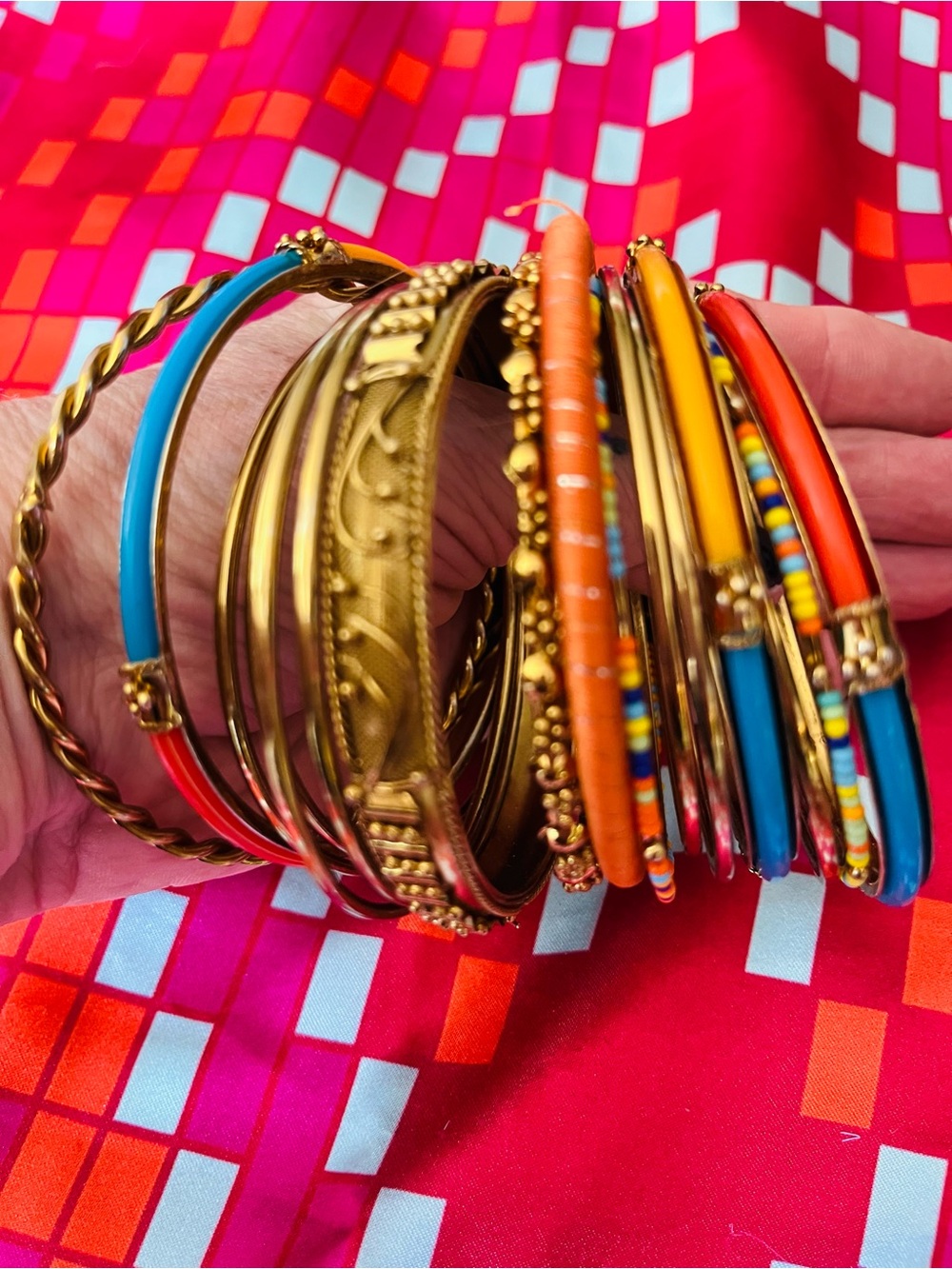 FAB SET OF INDIAN BANGLE BRACELETS!!